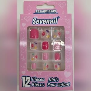 Seven7 Kids Fashion Nails Set - Pink and Floral Delight